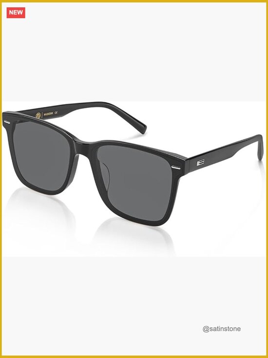 Square Polarized Sunglasses with 3D Rivets, HD UV400 Protection main image 7